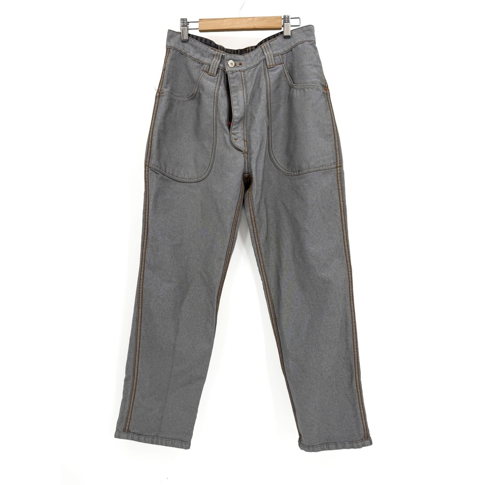Webs Jeans Reversible Pants Men 30 Grey Black Workwear Utility Skate Denim 0090